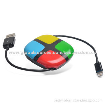 New Design Retractable Charging and Data USB Cable for iPhone and iPad (80cm)New